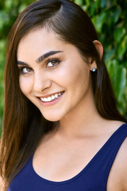 Natural light headshot of pretty actress