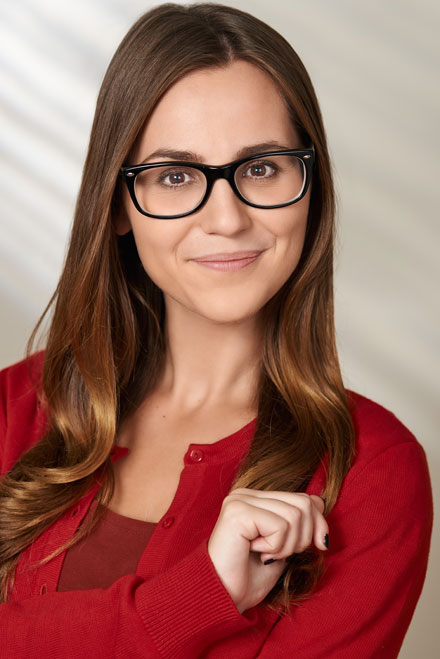 Actor headshot with friendly expression photographed in Los Angeles, California