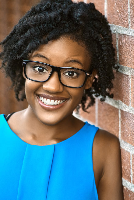 Nerd character headshot for young actress