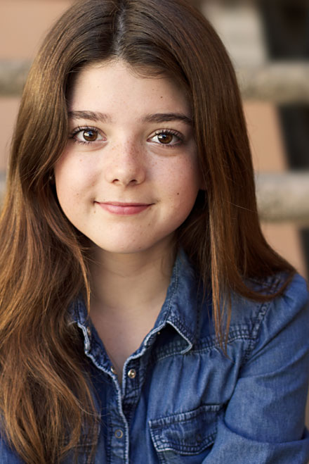 Natural light headshot of young child actor in Los Angeles