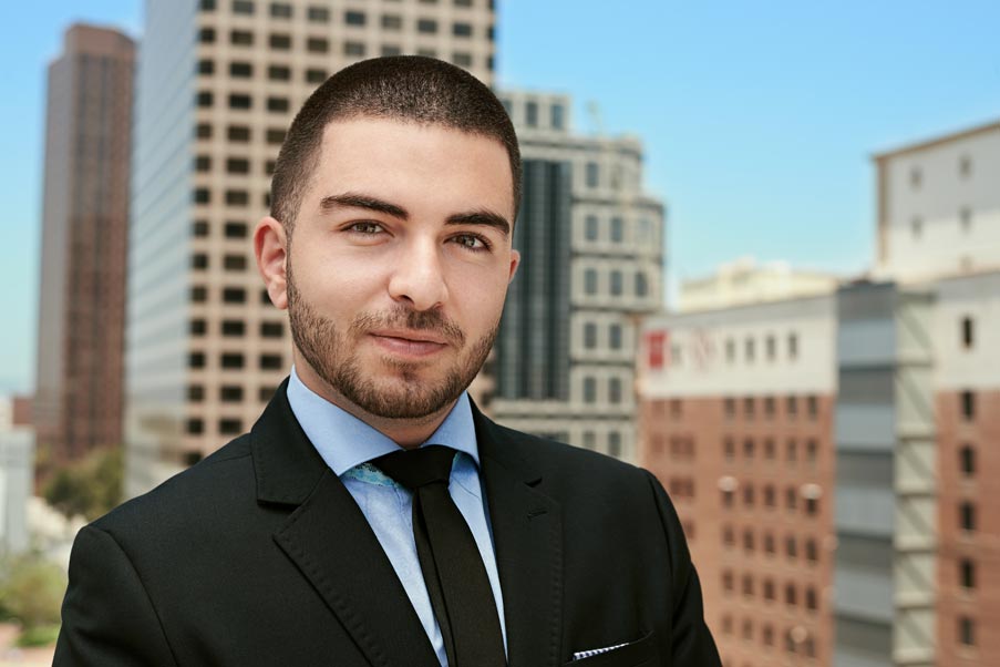 Professional headshot of real estate agent in Los Angeles, California