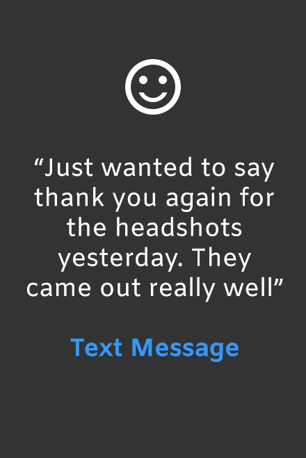 Text message testimonial